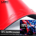 LOKI TELSON CHINA Table Tennis Rubber Professional Semi-Sticky Ping Pong Topsheet with Pre-tuned Cake Sponge for Loop & Control. 