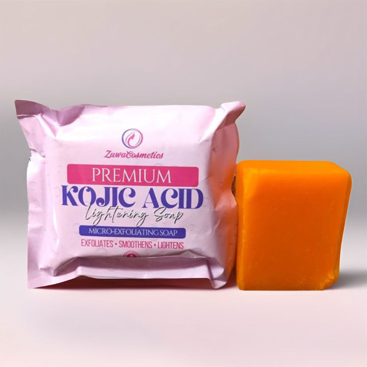 Premium Kojic Acid Soap by Zuwa Cosmetics, Exfoliates, Smoothens, Lightens - 135 gm