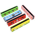 Children Wooden Harmonica Orff Instrument 16holes Kindergarten Beginners Musical Instruments Cartoon Early Education Toys TMZ. 