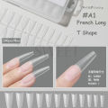 240pcs Matte Press On Nails Acrylic Tips Translucent Half Full Cover Artificial Nail Coffin Thin Long French Fake Tools Manicure. 