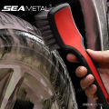 SEAMETAL Rubber Handle Car Wheels Brushes Medium Stiff Synthetic Bristles Tire Scrub Cleaner Never Scratch Wheel Tire Clean Tool.