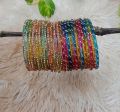 Women’s Glass Bangle Set – Indian Traditional Colorful Kacher Churi (ak box e 6 Dozen thake ৳1700). 