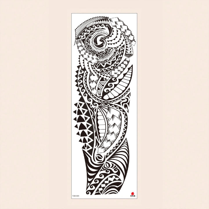 Waterproof%20Temporary%20Tattoo%20Sticker%20totem%20geometric%20full%20arm%20large%20size%20sleeve%20tatoo%20fake%20tatto%20flash%20tattoos%20for%20men%20women%20-%20Image%203