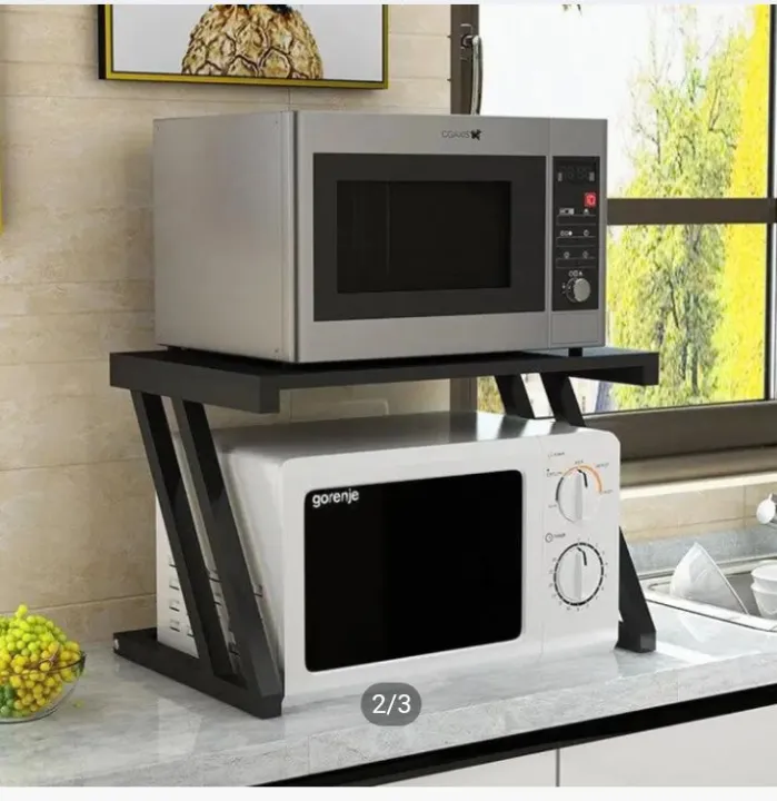 TD Z-Shape Microwave oven space Rack kitchen Storage customize | Daraz.pk