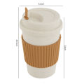 450ML Coffee Cups With Lids Wheat Straw Reusable Portable Coffee Cup Dishwasher Safe Coffee Mug Coffee Tea Travel Cups. 