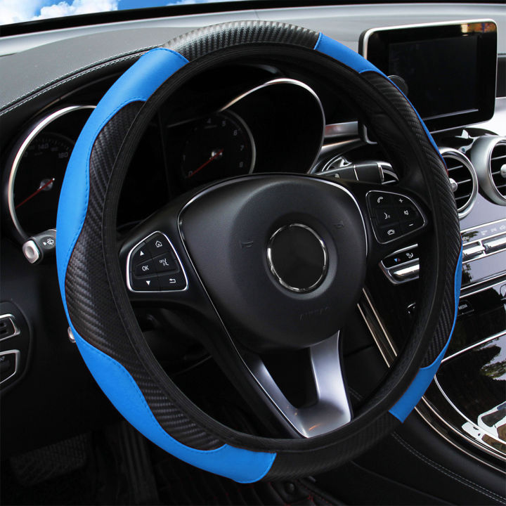 Carbon%20fiber%20PU%20leather%20elastic%20car%20steering%20wheel%20cover%20without%20inner%20ring%20suitable%20for%2014.5-15%20inch%20car%20interior%20supplies%20-%20Image%203