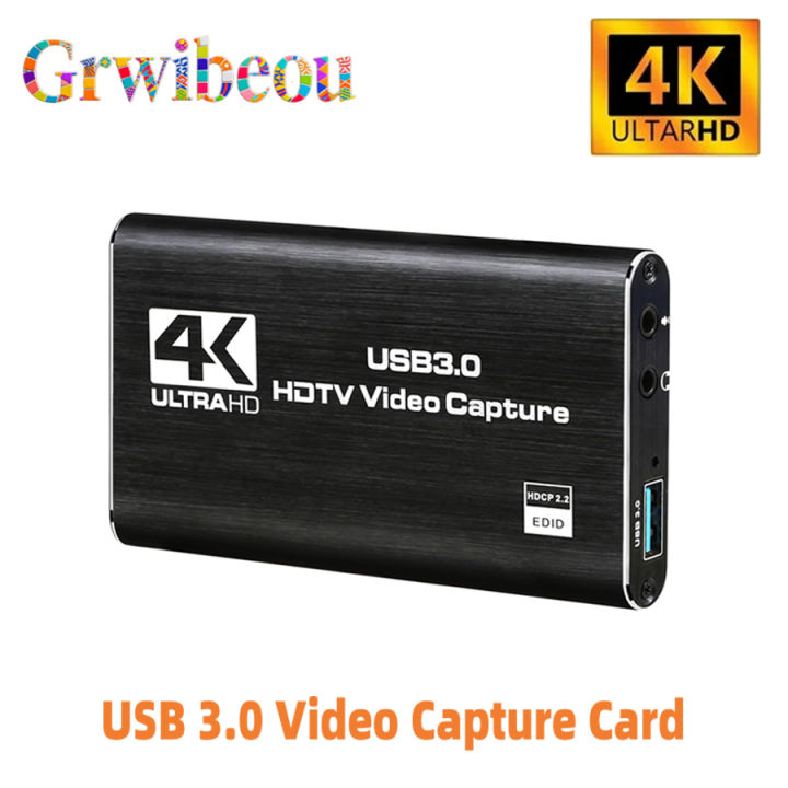 4K USB 3.0 Video Capture Card Box HDMI-Compatible 1080P HD Video ...