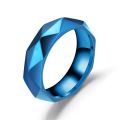 Anime Game Arknights Rings Amiya Blue Rhombus Stainless Steel Unisex Ring Jewelry Props Accessories . 