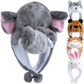 New Style Unisex Funny 3D Plush Elephant Style Decorative Hat Mischievous Cap For Man Women Plush Winter Lovely Family Hat.