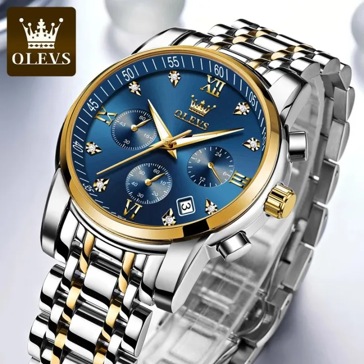 Ole_vs Top Luxury Stainless Steel Analog quartz fashionable watch for men
