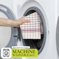 5 Pc Kitchen Tea Towel (50x70cm), 100% Combed Cotton for Long Lasting & High Absorbency, Multipurpose Dish Cloth Towel for Kitchen with Hanging Loop and check design. 
