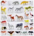 60Pcs Mini Simulation Animal Set Solid Wild Animal Lion Shark Ancient Dinosaur Model Toy Classic Confrontation Game. 