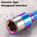 8mm Non-Magnetic Impact Socket High Torque CR-V Steel Socket Bits Hex Shank Nut Screwdriver Driver Impact Drivers Socket Adapter.