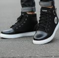 Boot converse high shoes for man necking up rubber sool with windproof fabrics leather shoes. 