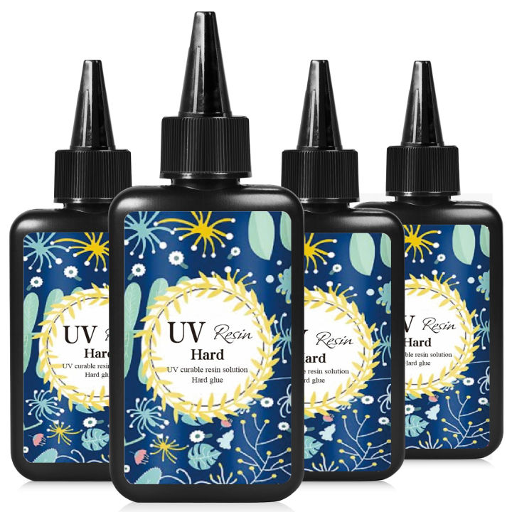 100g UV Resin Clear,random molds 5pcs Hard,Upgraded Crystal Clear Epoxy Resin Up Premixed UV Cure Resin for Craft Jewelry Making