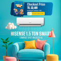 Hisense 1.5 Ton Smart Compact Inverter Air Conditioner (AS18TW4RGSKB02DU) with Free Delivery.