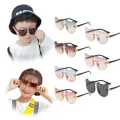 Boys and girls fashion glasses Children's sunglasses Cute baby anti-ultraviolet bear ears cartoon shape rimless frame glasses. 