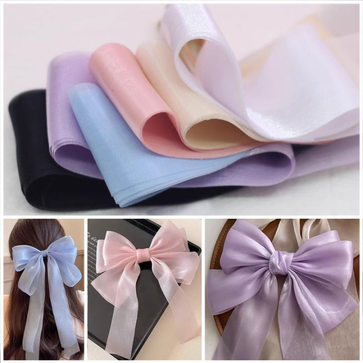 4cm New Flowing Light Ribbon Big Bow Ribbon Accessories Hair Clip DIY ...