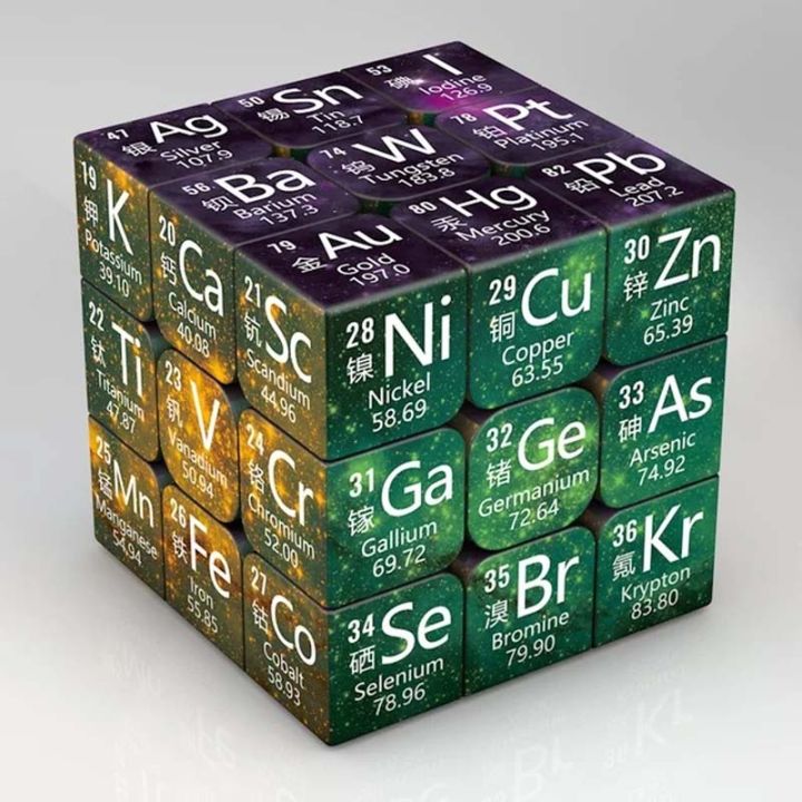 3x3x3 Magic Cube Puzzle Math Chemistry Element Magic Cube Children's  Educational Toys