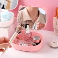 Cat ears foldable storage box stand makeup mirror makeup mirror table makeup mirror ins style. 