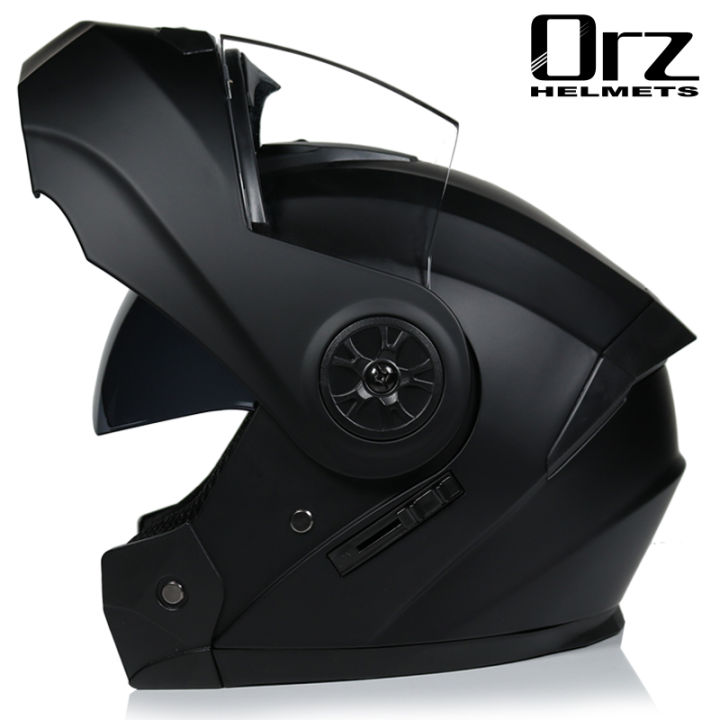 Orz ORZ 161 Half open and half flip motorcycle helmet with dual lenses ...