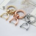 Drill Ring Key Chain Car KeyChain Zinc Alloy Detachable Bag Pendant Horseshoe Buckle Men Women Girl Fashion Key Accessories.