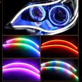 2x DRL LED Strip Turn Signal Lamp App RGB Flexible DRL LED Daytime Running Lights for Car Headlights Neon Flowing. 
