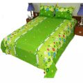 Digital Home Tex Cotton Fabric 5 Feet By 6 Feet Multicolor King Size Bedsheet With Two. 