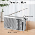 150RG Radio Portable AM/FM Radio, Small Pocket Radio with Speaker, Headphone Jack, USB Charging Cable for Indoor and Outdoor.