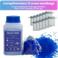 465g +12 Bags Reusable Silica Gel Waterproof Beads Moisture Absorber Electronic Product Desiccant Moisture Absorber Dehumidifier.