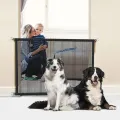 Pet Dog Fence Equipped with 4 Hooks Pet Isolation Net New Folding Breathable Mesh Fence No Drilling Protection Barrier Dog Safet. 