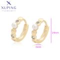 Xuping Jewelry Hot Sales High Quality Charm Popularity Circle Light Gold Color Hoop Earrings for Women Christmas  X000804253. 
