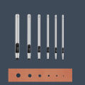 6pcs Leather Hole Punching Tools Steel Hollow Round Hole Puncher - , Durable Round Cutters For Watch Bands, Belt, Paper. 