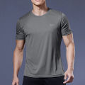 Men's Quick Dry Short Sleeve Gym Running Moisture Wicking Round Neck T-Shirt Training Exercise Gym Sport Shirt Tops Lightweight.