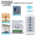Smart Switch 433MHz Remote Control RF Light Switch Relay Wireless 110V 220V Relay Module for Lamp Fan for Curtain Garage Door. 
