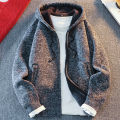 Classic Men's Knitted Sweater Cardigan Hooded Jackets Casual Streetwear Full Zip Cardigans Jackets Coat. 
