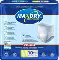 Maxdry Adult Pants Medium Size 10 Pcs (Unisex) Upto 12 Hours Protection. 