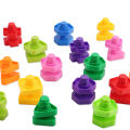Screw Building Blocks Toy Creative Block Mosaic Puzzle Toys for Children Plastic Insert Blocks Nut Shape Educational Toy. 