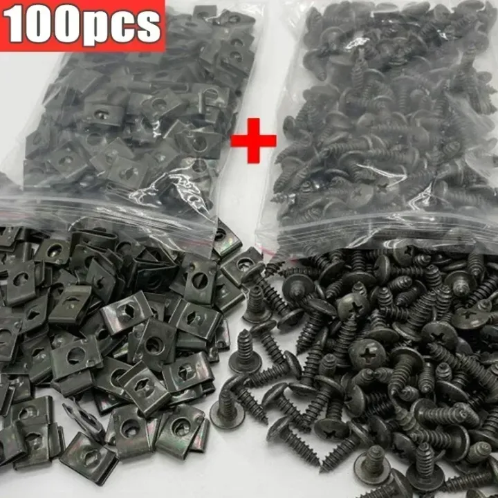 M4%20M5%20Motorcycle%20Car%20Scooter%20ATV%20Moped%20Ebike%20Plastic%20Cover%20Metal%20RetainerSelf-tapping%20Screw%20and%20Clips%204.2mm%204.8mm%20-%20Image%206