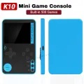 NEW K10 Mini Portable Video Game Console Ultrathin Game Player Built-in 500 Classic Games 6.5mm Pocket Player Kids Gift 3 COLORS. 