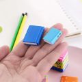 4Pc Creative Book Style Pencil Eraser Cute  Math Textbook Candy Color Eraser Student Stationery School Office Supply Gift. 