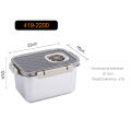 MTM 2200ml 304 Stainless Steel Food Storage Container Leak-Proof Airtight Bento Box with Lockable Clip Office Work Use. 