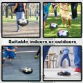 SOCCER BALL KIDS TOY AIR FLOATING SOCCER BALL WITH LED LIGHT SOFT BUMPER INDOOR OUT DORR HOVER BALL GAME. 