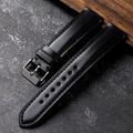 Luxury Leather Handmad Japanese Horse Hip Leather Bracelet 18 19 20 21 22MM Black Vintage Men's Watchband, Vintage Soft Bracelet. 