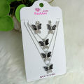 Women's Wedding Jewelry Set with Necklace Pendant Chain and Earrings.