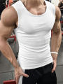 Summer Men's Vest Stripe Gym Tank Top Men Fitness Sleeveless Shirt Male Exercise Sports Vest Undershirt Bodybuilding Clothing. 
