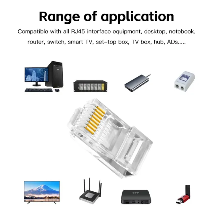 50PCs%20Cat6%20Connector%20RJ45%20Connector%20Network%20Unshielded%20RJ45%20Perforated%20Crystal%20Head%20Network%20Cable%20-%20Image%202