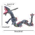 Shiny Rayquaza Plush Toys Stuffed Animal Game for Collectible Gift,Soft Plushies,Cute Cartoon Character Black 12 Inch. 