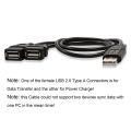 Universal USB 3.0 2.0 Male To Dual USB 3.0 Female Jack Splitter 2 Port USB Hub Data Cable Adapter Cord For Laptop Computer. 