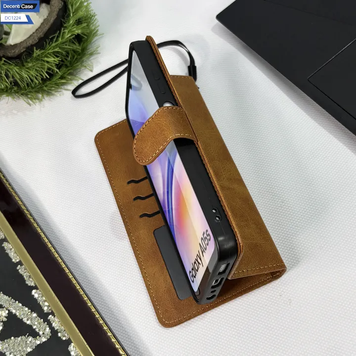 Samsung%20Galaxy%20A17%20Flip%20Book%20Cover%20-%20Desert%20-%20Premium%20Leather%20Wallet%20Flip%20Book%20Cover%20with%20Card%20Slots%20&%20Strap%20-%20Image%205